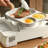 Non Stick Egg Frying Pan 3 Section Breakfast Cooking Pan + Heat Resistant Handle