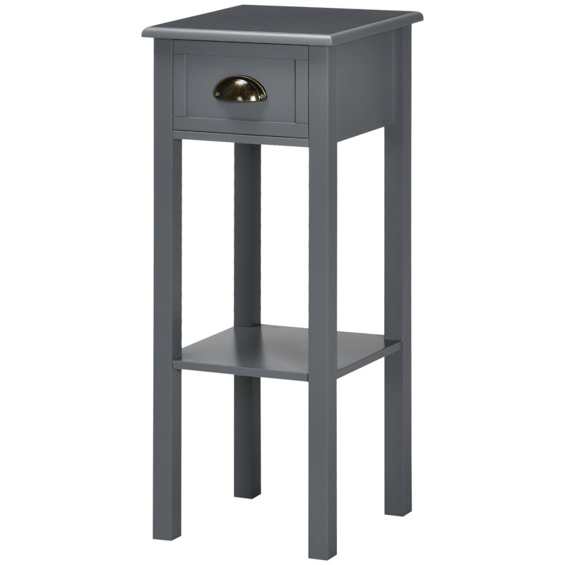 Kolb End Table with Storage, Light Gray, 1