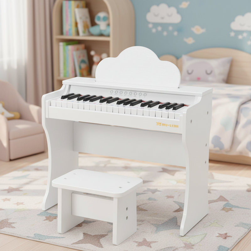 Nuage bois jouant de la musique, Blanc