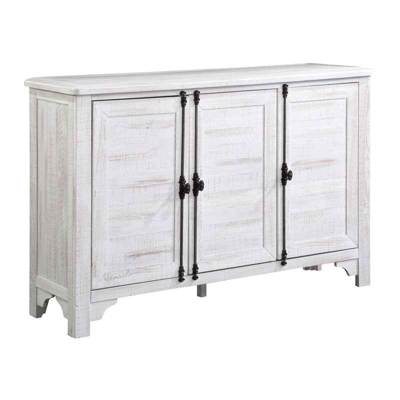 Bindner 64" Wide 2 Drawer Server, Rustic Pine White