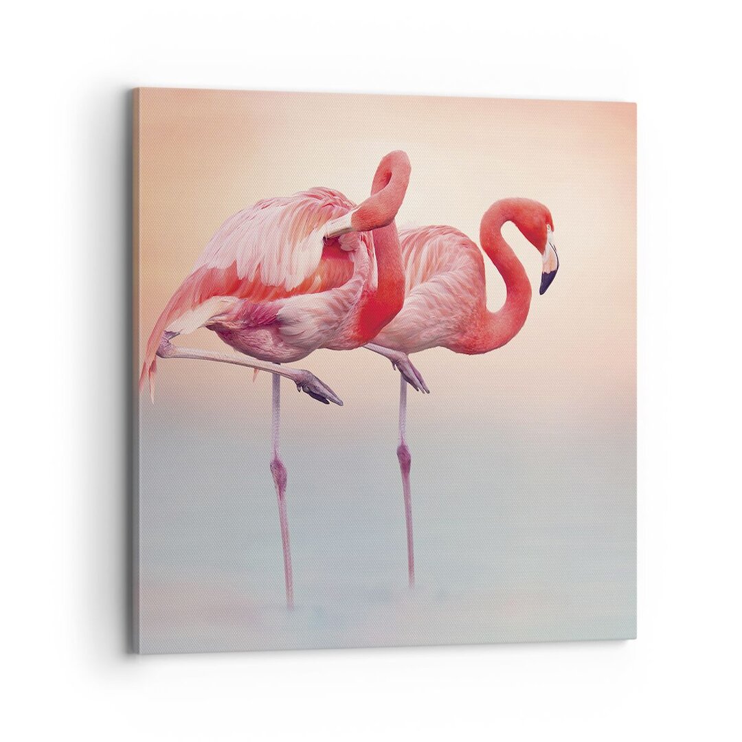 Leinwandbild Flamingos Exoticism Birds