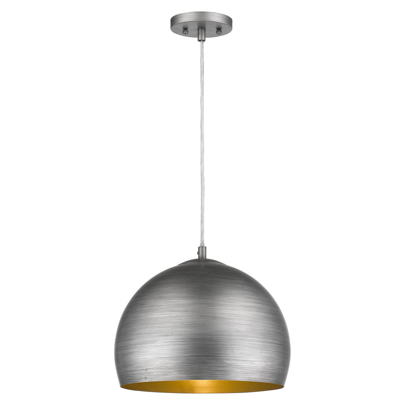 Cosper 1 - Light Single Pendant, Weathered Pewter