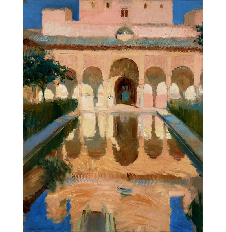"Hall of the Ambadorors, Alhambra, Granada" par Joaquin Sorolla, reproduction d'art sur toile tendue avec châssis