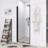28"W  Matte Black Aluminum Frame Pivot Shower Door