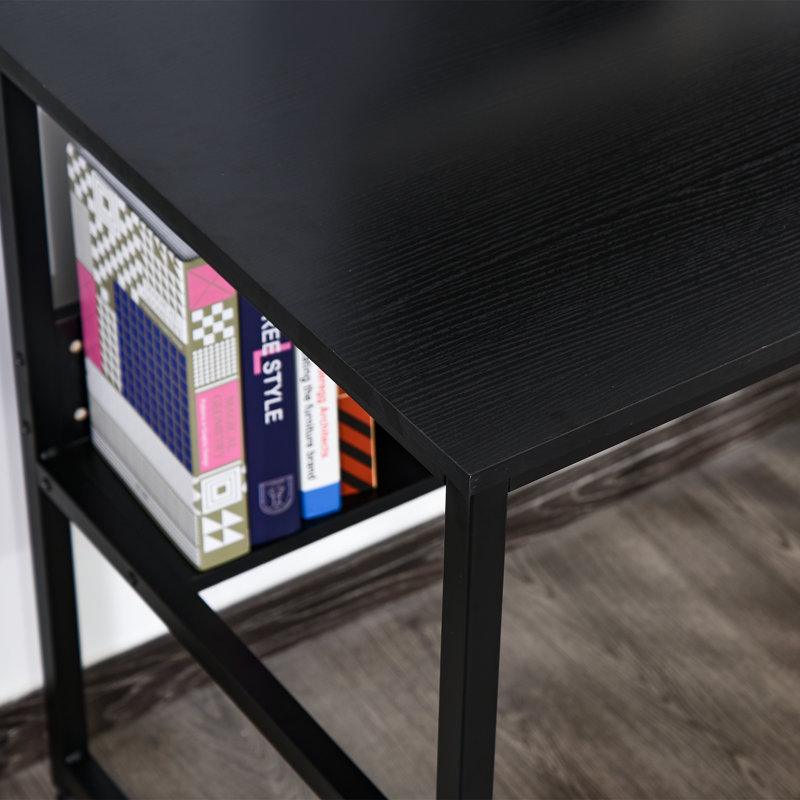 Metal Base Computer Desk, Black