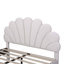 Grand lit plateforme tapissier avec tête de lit en velours à motif floral-328709997-328709992