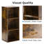 Armoire de rangement étroite à cubes, bibliothèque en bois à 3 cubes, étagère modulable et empilable pour le salon, la chambre à coucher, le bureau personnel, le meuble télé ou le présentoir, brun-123039089
