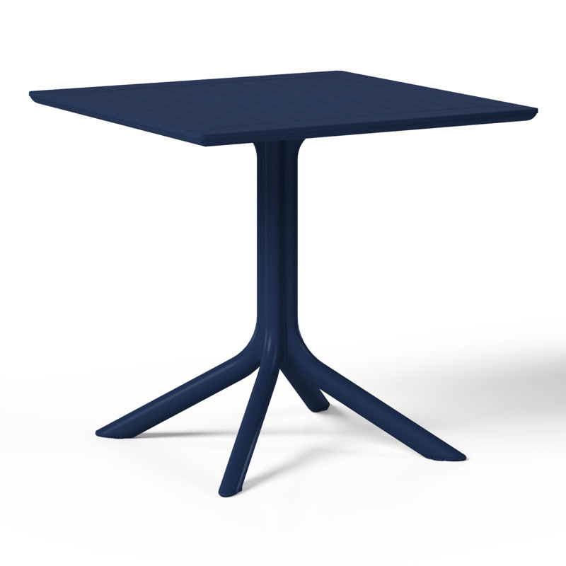 31.5" Outdoor Square Dining Table, Navy Blue