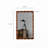 Mid-Century Wall-Mounted Mirror With Solid Wood Frame