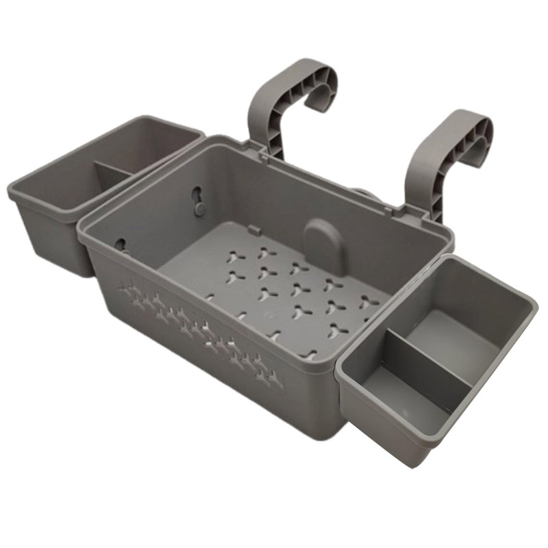 Panier de rangement pour piscine avec 2 porte-gobelets évidement grande capacité