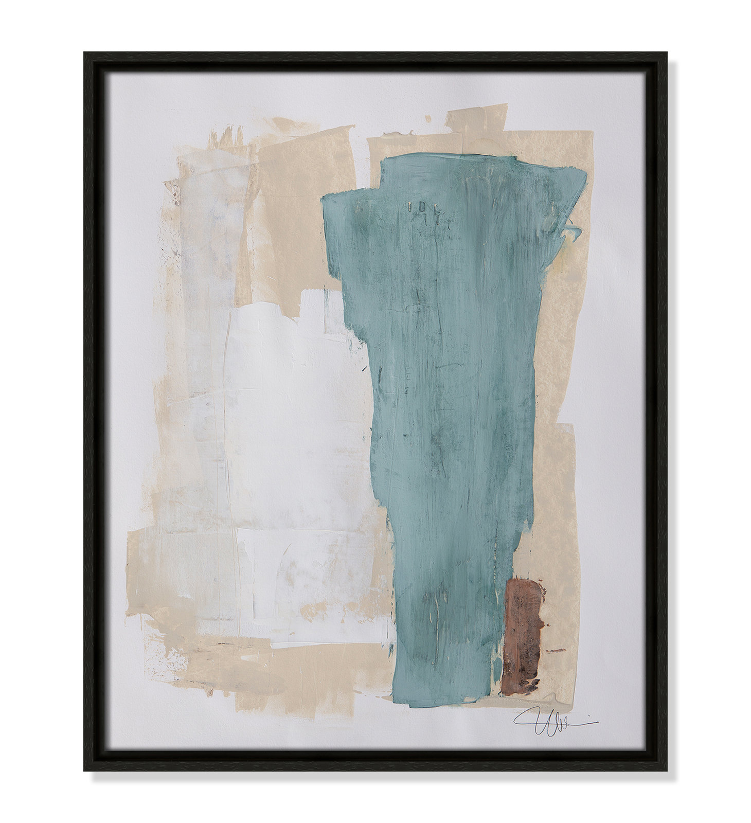 Hubbard "Together We Work-II" Print, Espresso Framed, 21.5" H x 17.5" W x 2" D