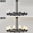 12-Light Dimmable Wagon Wheel Chandelier-2052302941