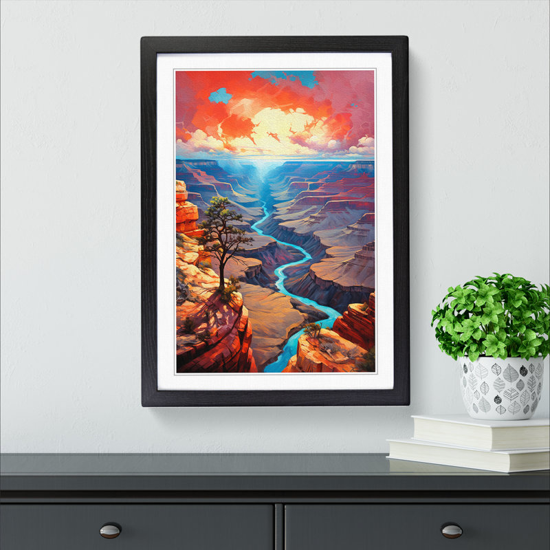 Grand Canyon Tachisme No.2 - Framed Print