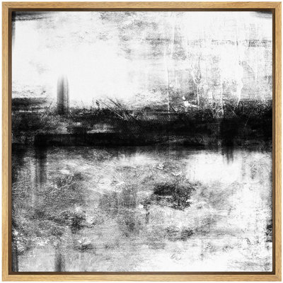 Impression sur toile encadrée sur fond noir et blanc de style grunge