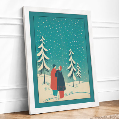 Winter Together Modern - Framed Print