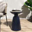 Table d'appoint chic en métal bleu marine, l 14,78 po x P 14,78 po x P 20,77 po, structure en fer, table moderne sans assemblage, finition bleu marine, piédestal stable,