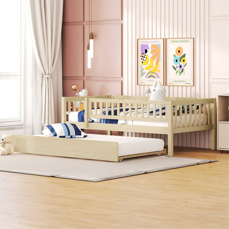 Lit de jour avec couchette Strella, Naturel, Lit simple