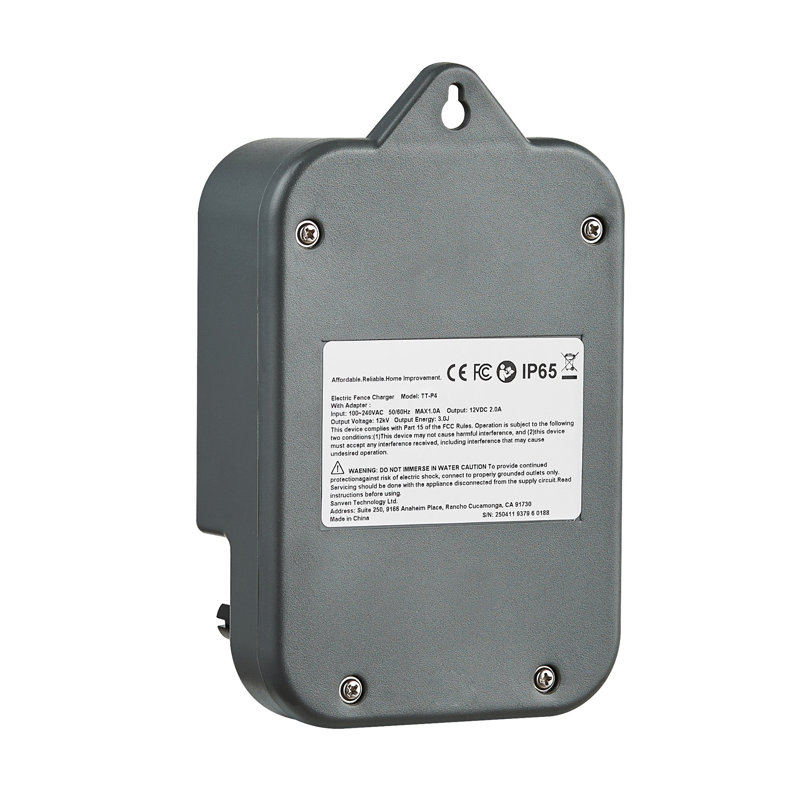 Électrificateur/chargeur pour clôture électrique, sortie 10 kV 3 J avec indicateur DEL, compatible CA/CC/solaire pour la protection du bétail et de la volaille