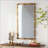Gold Bamboo-Style Rectangular Wall Mirror