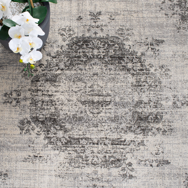 Finkelstein Oriental Viscose Area Rug, Rectangle 99 x 160cm