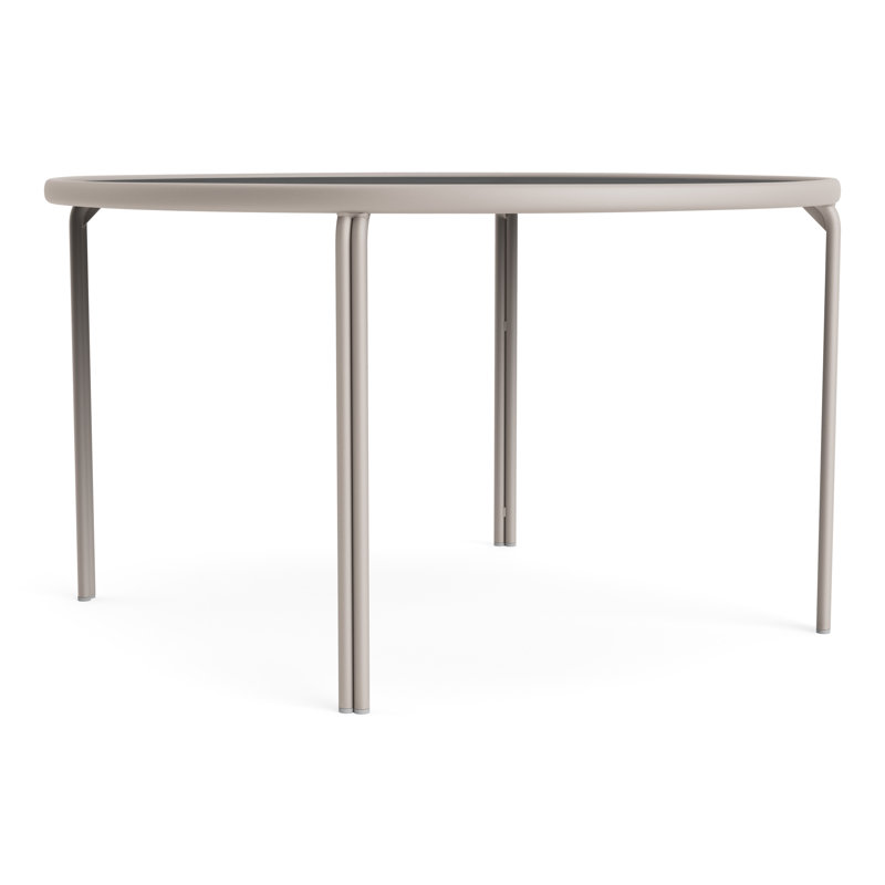 Kantan Outdoor Round Dining Table, Dove Smooth