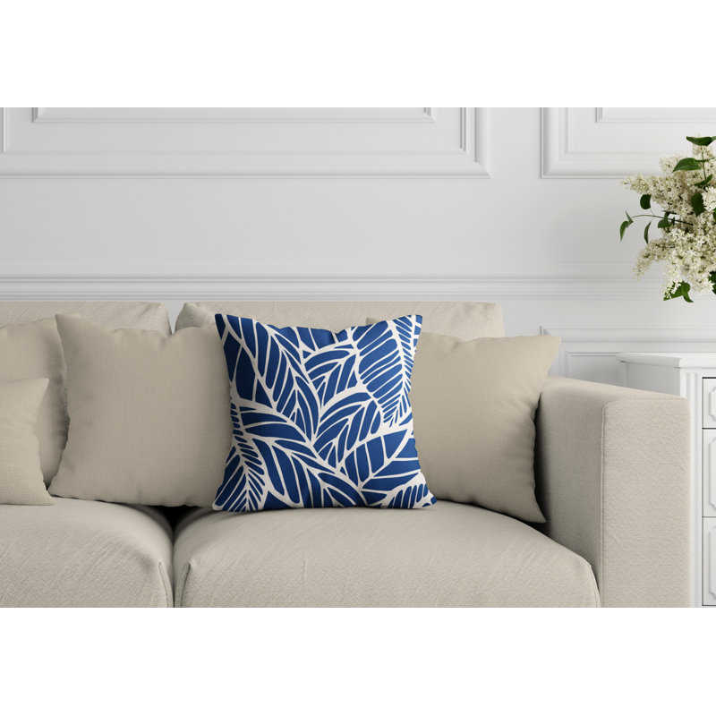 Housse et insert de coussin extérieur d'extérieur, 17 po x 17 po, Bleu, Carré