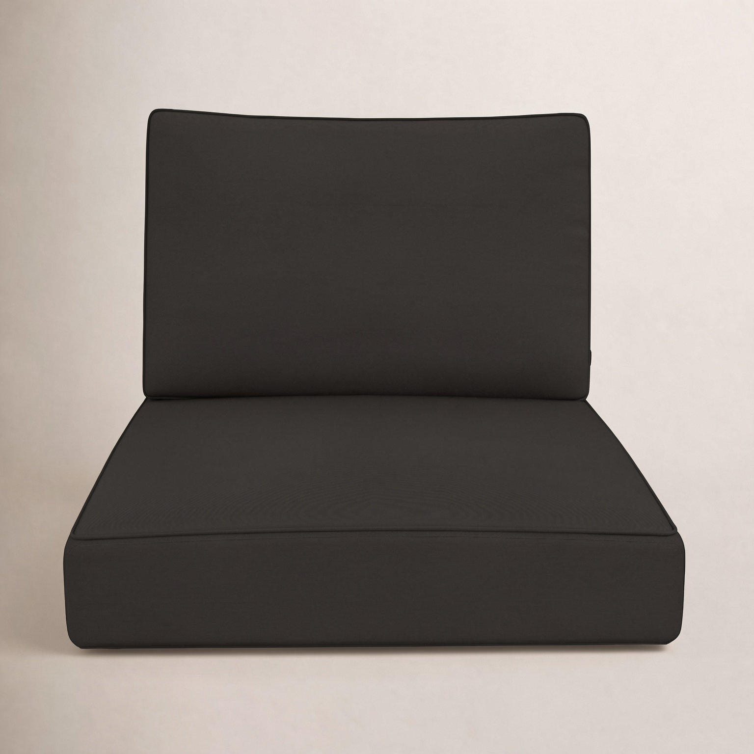 Donnely Sunbrella® Louge Chair Cushion, 24" W x 24" D, Sunbrella® Canvas Black