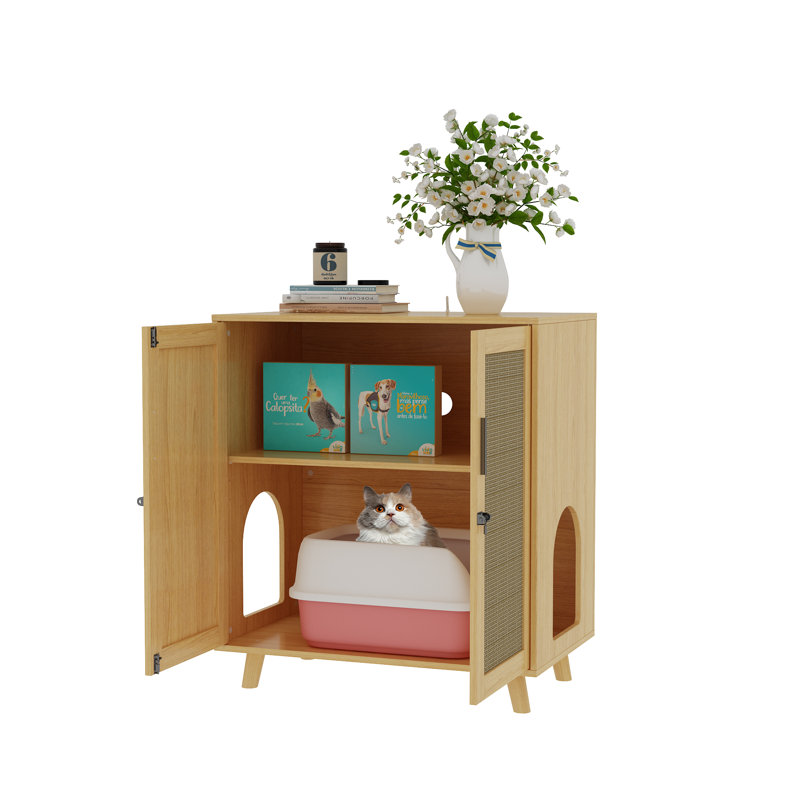 Defanski Litter Box Enclosure, Wood