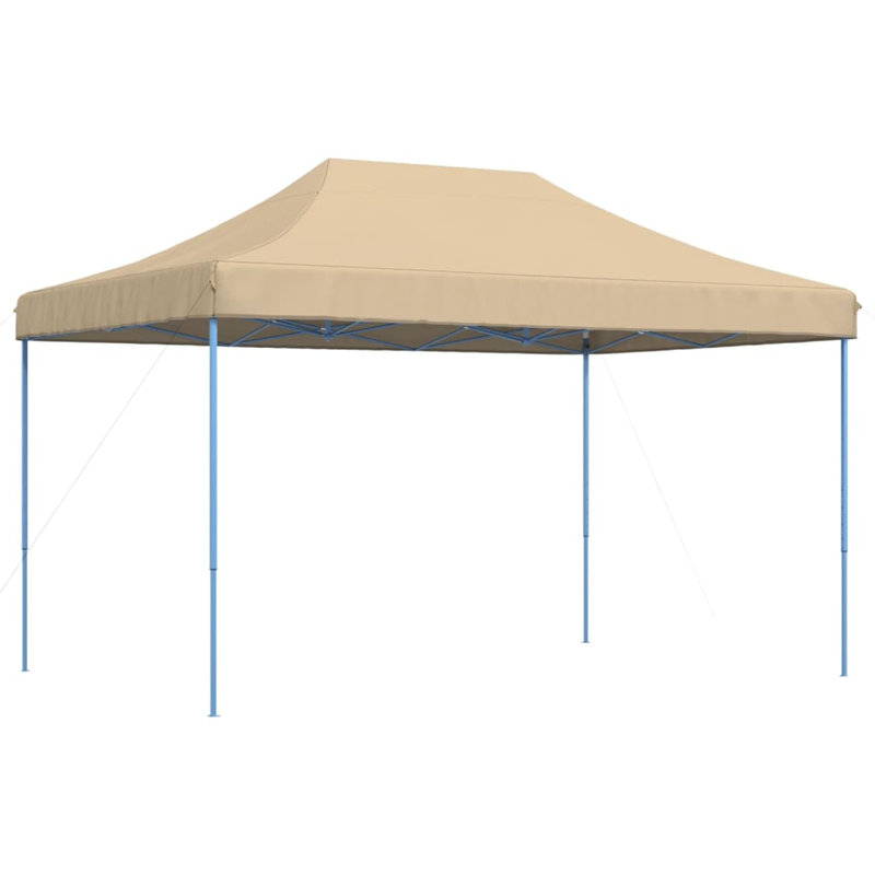 Vidaxl Foldable Party Tent Pop-Up, Beige, Blue, 315cm H x 440cm W x 292cm D