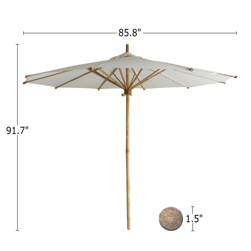 Longshore Tides Kinslee Bamboo Beach Umbrella Wayfair