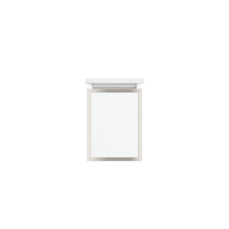 Profiles Framed 12.13" Single Bathroom Vanity Base Only, Yes, Matte White/Chrome
