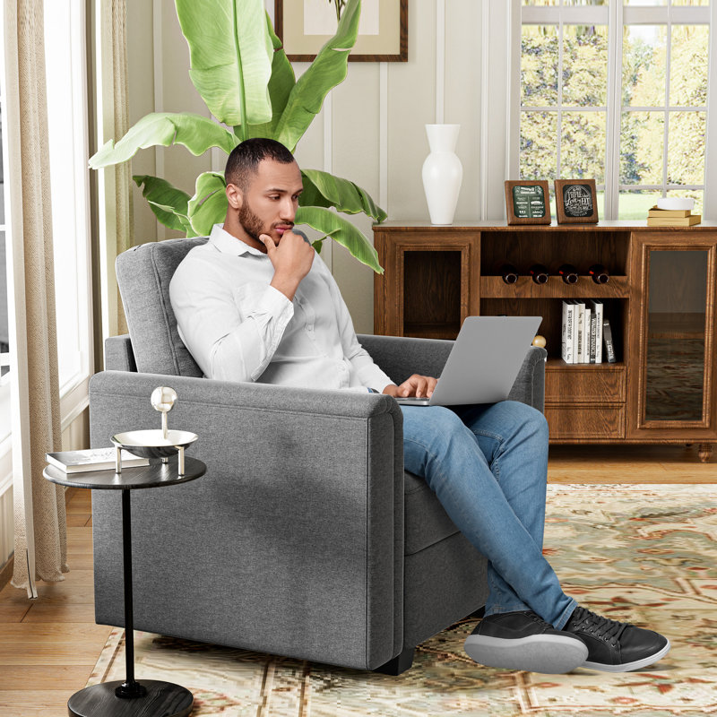 Simple moderne avec accoudoirs roulés, mousse à mémoire de forme et éponge haute densité, revêtement, confort pour tous