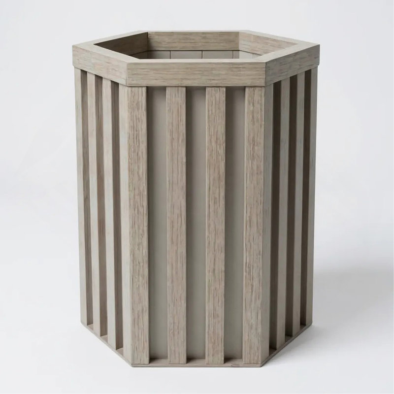 Hexagon Column Planter SM, Brown Gray