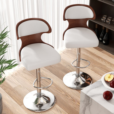 Tabourets de bar pivotants avec dossier Olivetti