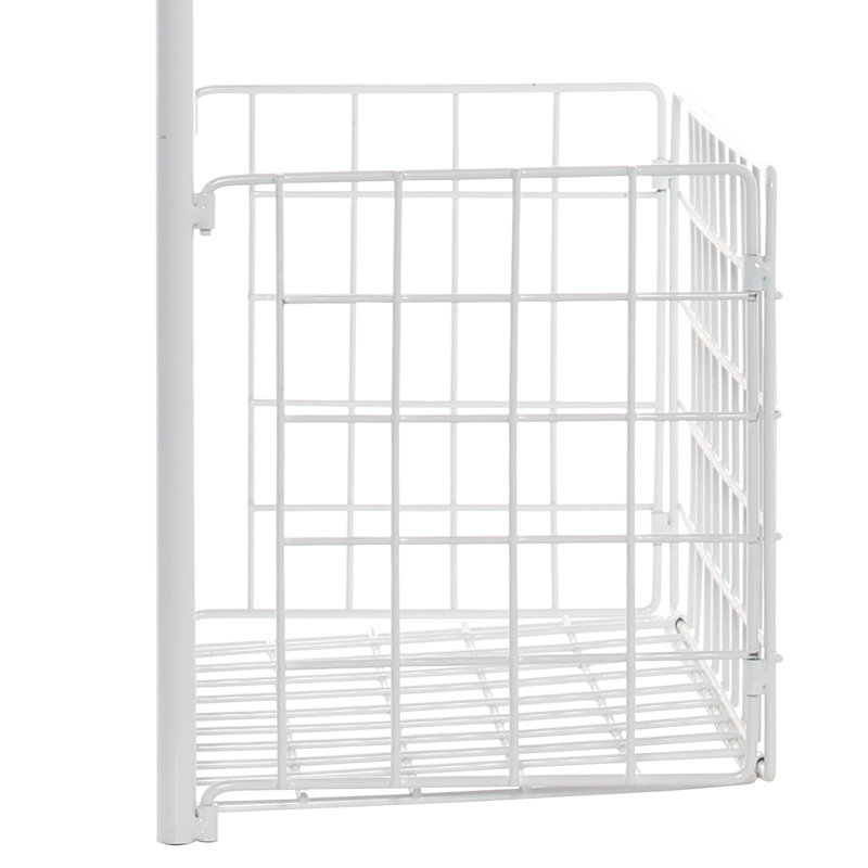 Rangement mural avec paniers Oakhur, Blanc