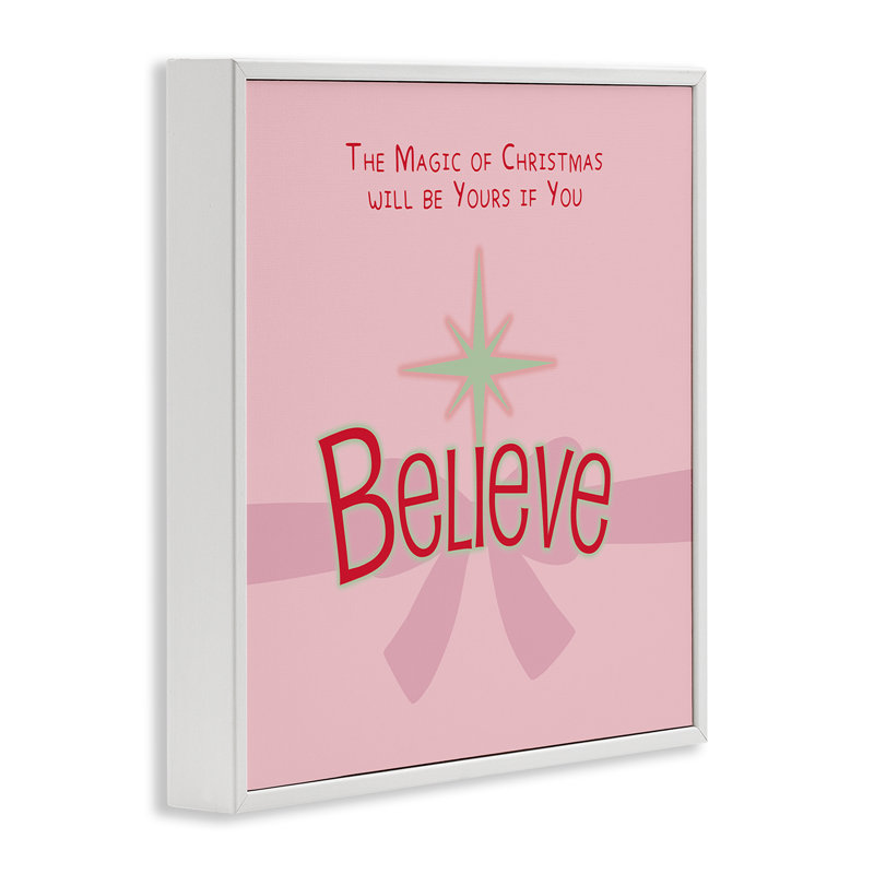 Magie de Noël Believe, giclée encadrée, design par Lauren Rader, H 12 po x l 12 po