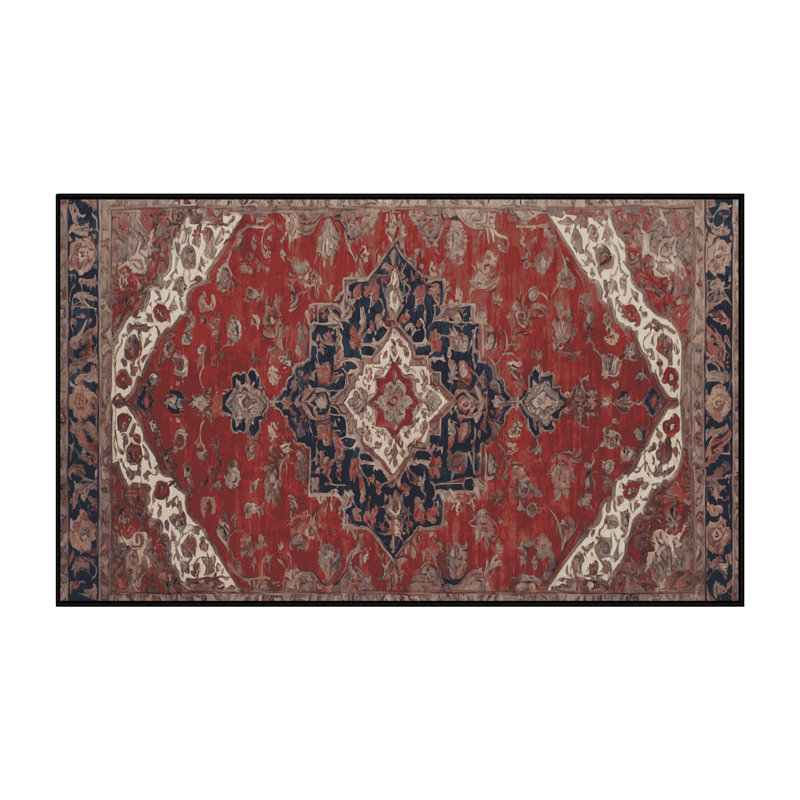 Tapis noir soyeux et moelleux, Rectangle 4 pi x 6 pi