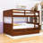 Wood Full Over Full Bunk Bed With Twin Trundle And Guardrails-343130890