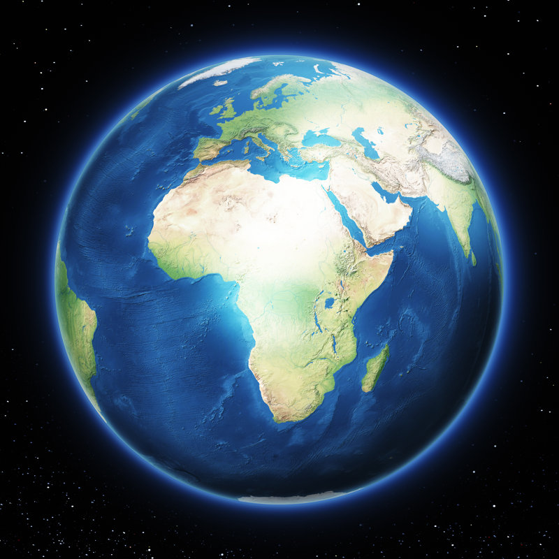 Earth Africa by Loops7, 30" H x 30" W