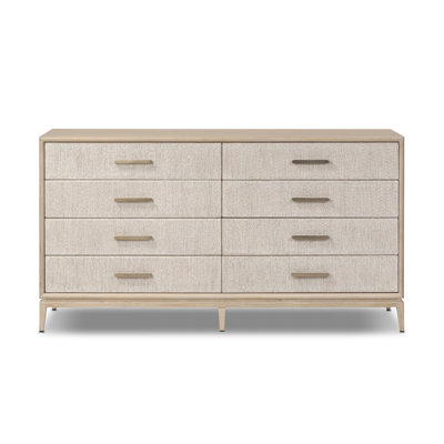 70" Oak 8-Drawer Dresser