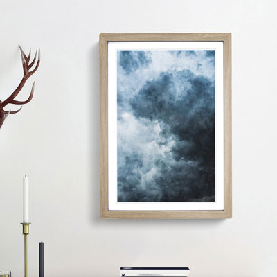 White Clouds - Picture Frame Painting Print