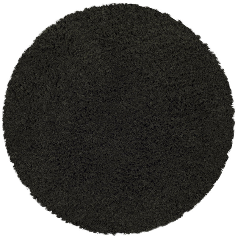 Classic Shag Hand Tufted Performance Solid Color Rug, Round 6'
