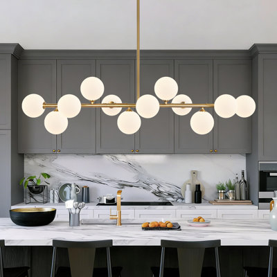 12-light Dimmable Chandelier Modern Chandelier Linear Chandelier Dining Room Chandelier