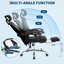 Chaise de bureau ergonomique en filet avec repose-pieds et coussin lombaire, roulettes pivotantes à 360 °-1346545911