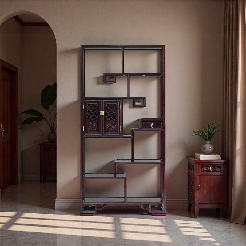 Nouvelle bibliothèque de style rétro chinois minimaliste