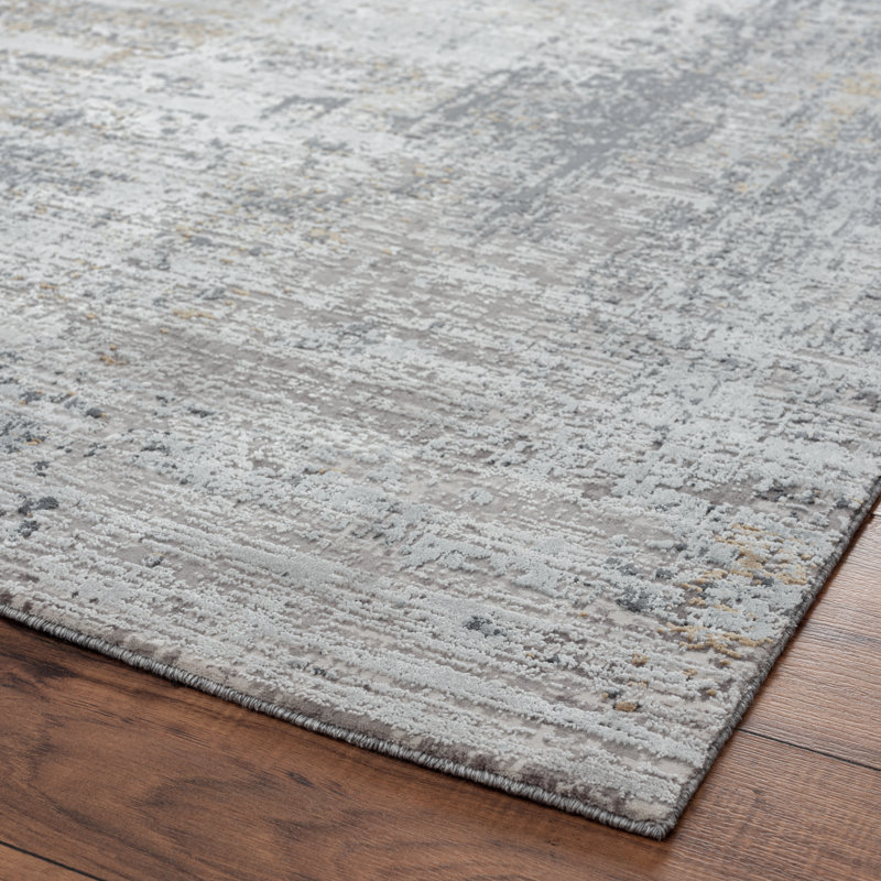 Evgenii Area Rug, Gray/White, Rectangle 7'9" x 9'9"