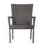 Chaise de salle à manger d'extérieur transitionnelle (3 pièces), empilable, brun, mélange homogène d'apparence polyvalente