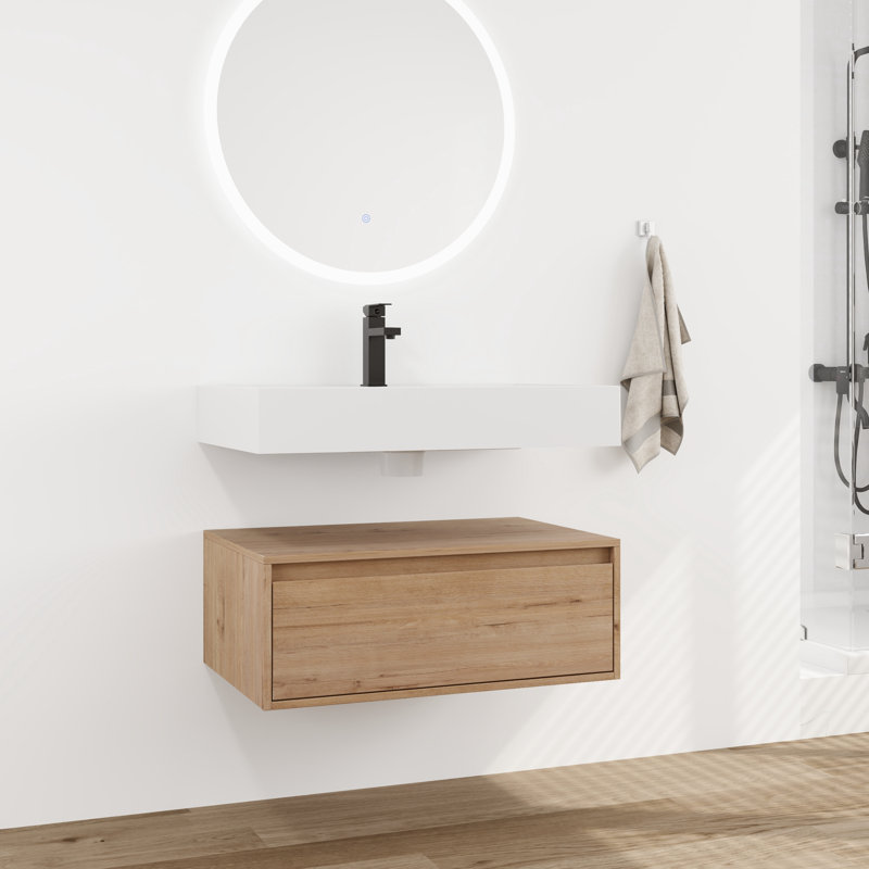 Meuble-lavabo simple 30 po avec plateau en résine
