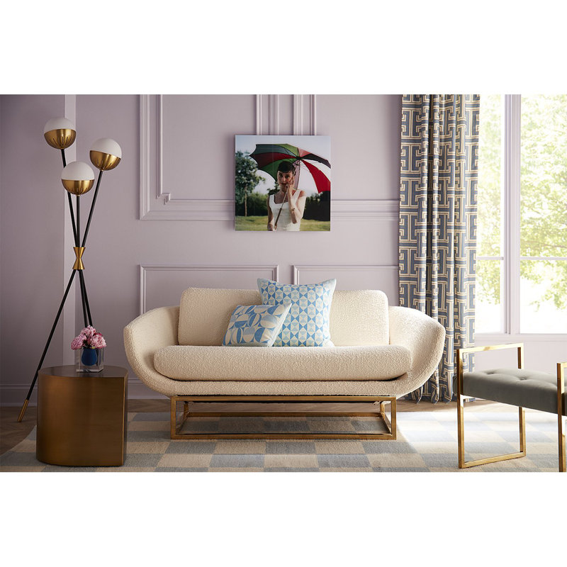 Polished Brass Round Teardrop End Table