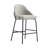 Gracie Modern Vegan Leather Upholstered Steel Counter Stool in Stone Gray and Black-659403848-658843871